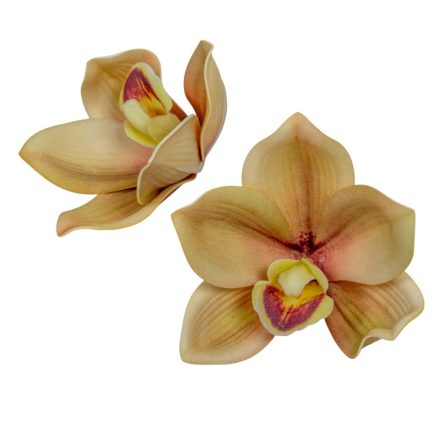 Orchidea virágfej polifoam D10cm capuccino 24db/csom