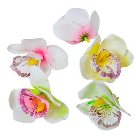 Orchidea virágfej polifoam D7cm 72db/#