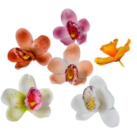 Orchidea virágfej polifoam D7cm 72db/#