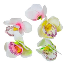 Orchidea virágfej polifoam D7cm 72db/#