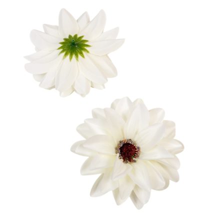 Dália virágfej szatén krém D12cm 72db/#