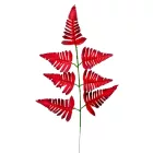 Páfrány levél M58cm piros 144db/#