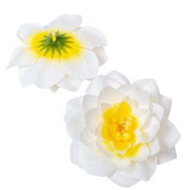 Tavirózsa virágfej D11cm 102 fehér-sárga 90db/#