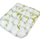 Rózsa virágfej D6cm 24db/szín/csom fehér 100