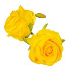 Rózsa virágfej D6cm 24db/szín/csom sárga 201