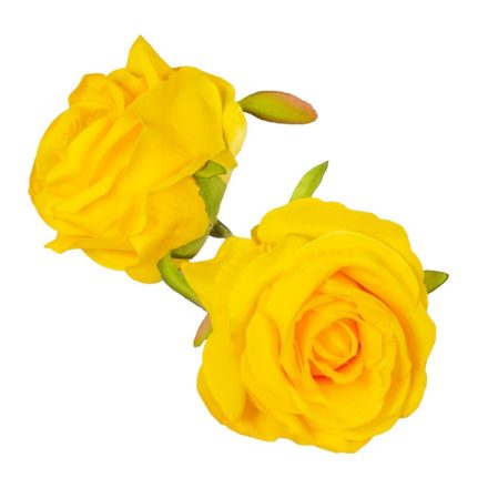 Rózsa virágfej D6cm 24db/szín/csom sárga 201