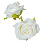 Rózsa virágfej D6cm 24db/szín/csom krém 300