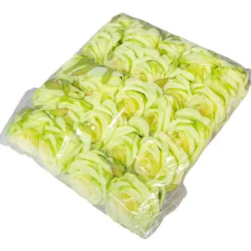 Rózsa virágfej D6cm 24db/szín/csom zöld 322