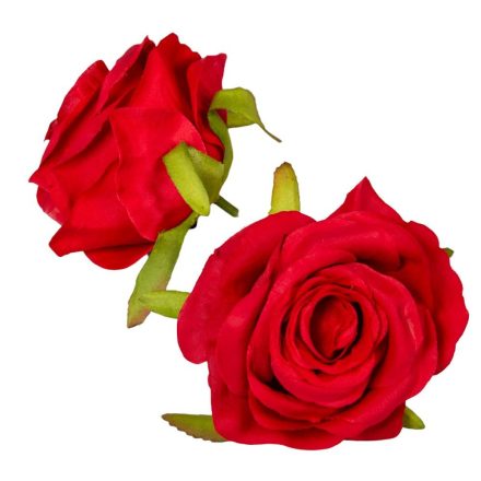 Rózsa virágfej D6cm 24db/szín/csom piros 400