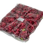 Rózsa virágfej D6cm 24db/szín/csom bibor 408