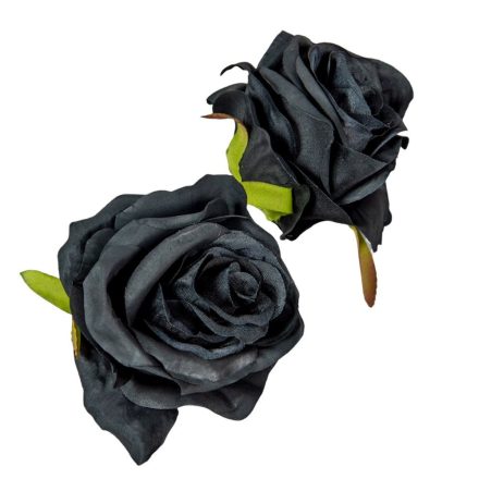 Rózsa virágfej D6cm 24db/szín/csom fekete 700