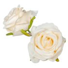 Rózsa virágfej D6cm 24db/szín/csom ivory 925A