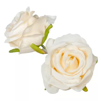 Rózsa virágfej D6cm 24db/szín/csom ivory 925A