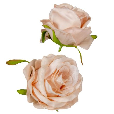 Rózsa virágfej D6cm 24db/szín/csom capuccino 953