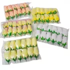 Rózsabimbó virágfej M9cm 12db/szín/csom