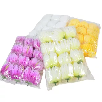 Krizantém virágfej mix D10cm 12db/szín/csom