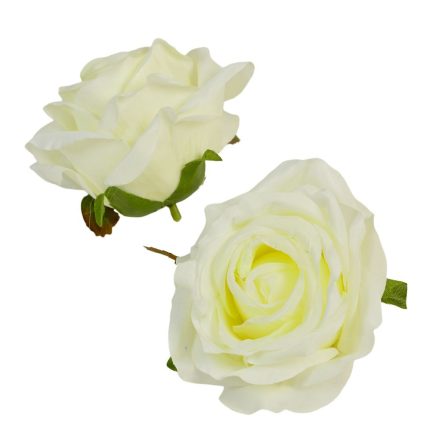 Rózsa virágfej D9cm 12db/csom lt krém 102