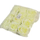 Rózsa virágfej D9cm 12db/csom lt krém 102
