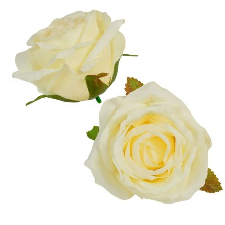 Rózsa virágfej D9cm 12db/csom krém 302