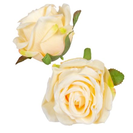Rózsa virágfej D9cm 24db/csom ivory 310