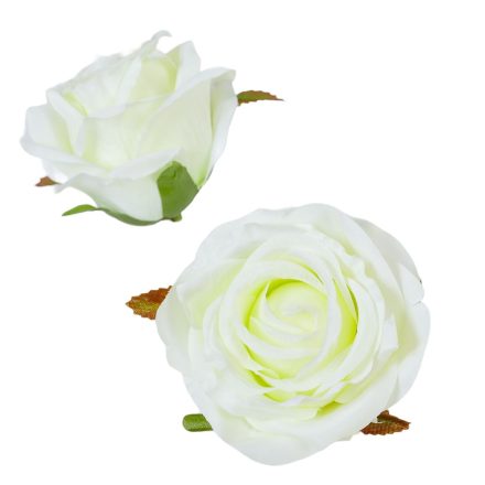 Rózsa virágfej D9cm 24db/csom ivory R1