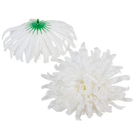 Krizantém virágfej fehér D11cm 24db/szín/csom