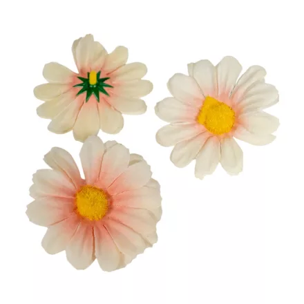 Margaréta virágfej krém-rózsaszín D7cm 60db/csom