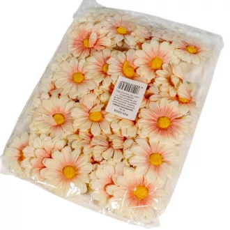 Margaréta virágfej krém-rózsaszín D7cm 60db/csom