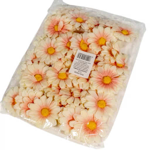 Margaréta virágfej krém-rózsaszín D7cm 60db/csom