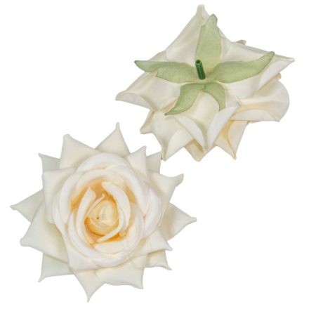 Rózsa virágfej D8cm krém 1 12db/csom