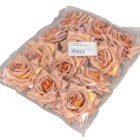 Rózsa virágfej D8cm őszi narancs 12 12db/csom