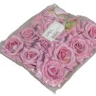 Rózsa virágfej D8cm lila 13 12db/csom