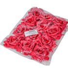 Rózsa virágfej D8cm bordó 19 12db/csom