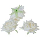 Rózsa virágfej D8cm fehér 20 12db/csom