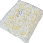 Rózsa virágfej D8cm fehér 20 12db/csom