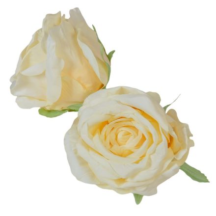 Rózsa virágfej D9cm krém 1 12db/csom
