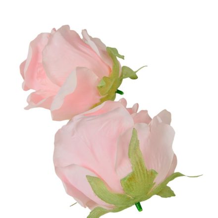 Rózsa virágfej D9cm világos rózsaszin 2 12db/csom