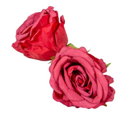 Rózsa virágfej D8cm piros 400 12db/csom