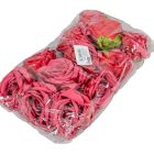 Rózsa virágfej D8cm piros 400 12db/csom