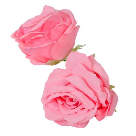 Rózsa virágfej D9cm pink 5 12db/csom