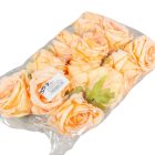 Rózsa virágfej D8cm barack 925B 12db/csom