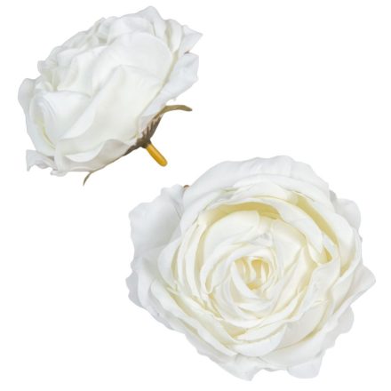 Rózsa virágfej D8cm fehér R1 24db/csom
