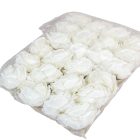 Rózsa virágfej D8cm fehér R1 24db/csom