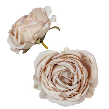 Rózsa virágfej bézs R2 D8cm 24db/csom 
