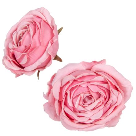 Rózsa virágfej D8cm rózsaszín R5 24db/csom