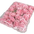 Rózsa virágfej D8cm rózsaszín R5 24db/csom