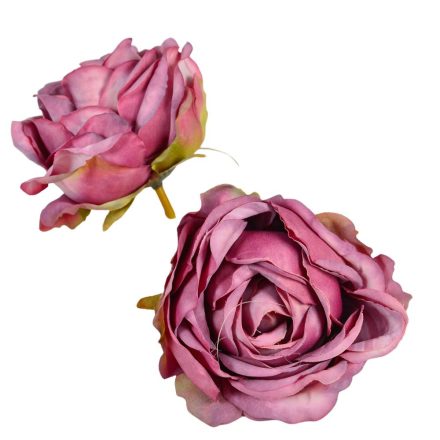 Rózsa virágfej D8cm sötét mályva R6 24db/szín