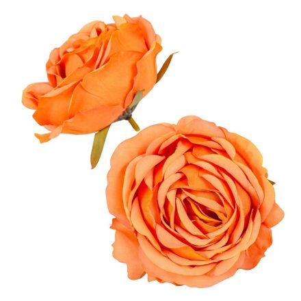 Rózsa virágfej narancs R8 D8cm 24db/csom