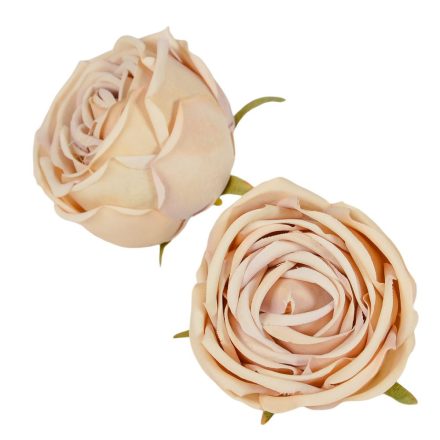 Rózsa virágfej D7cm bézs R2 24db/csom