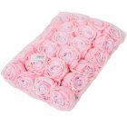 Rózsa virágfej D7cm rózsaszín R3 24db/csom